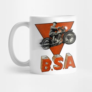 Vintage BSA Motorcycle Advertising Mug